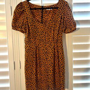 BB Dakota puff sleeve cheetah mini dress